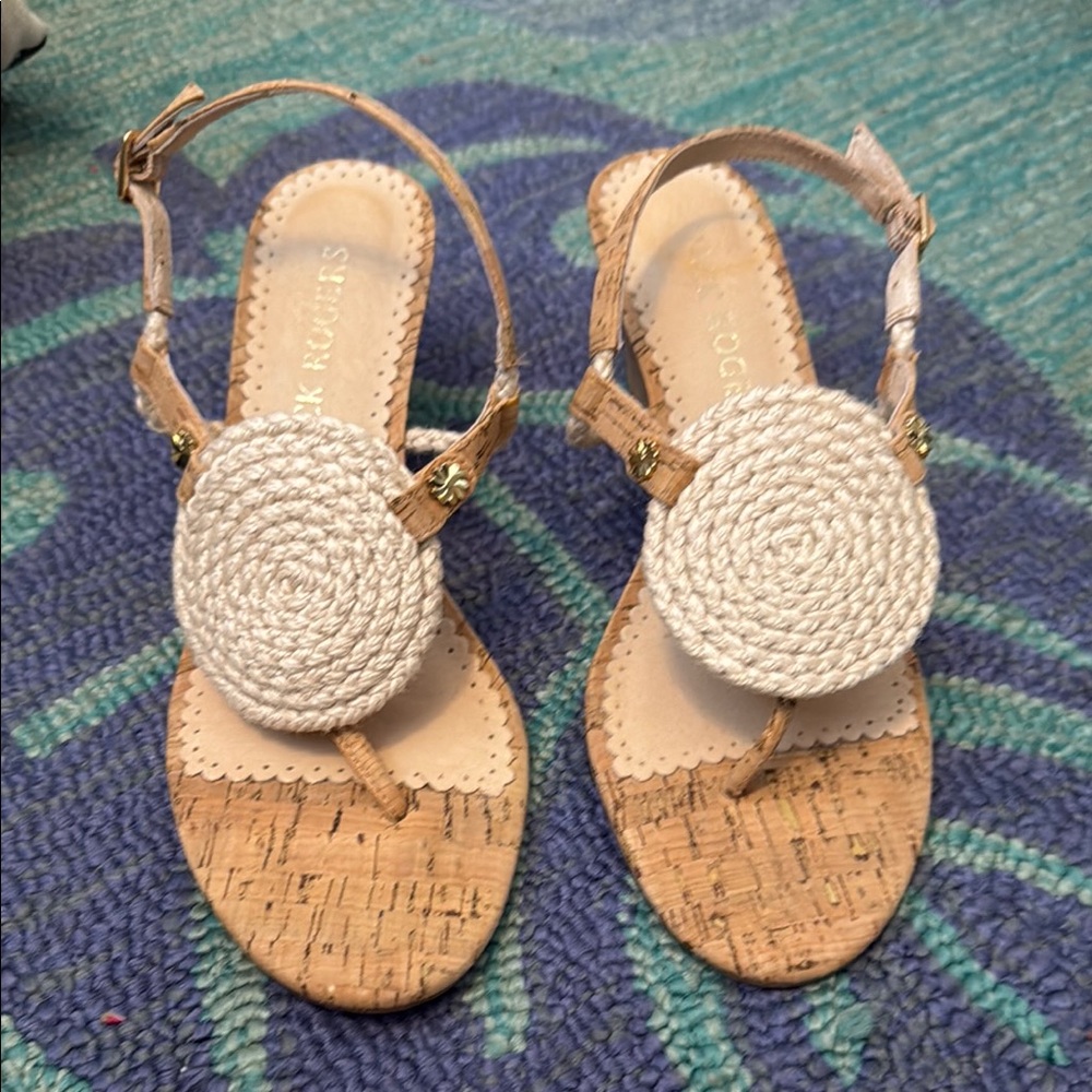 Jack Rogers Cork Cream Sandals
